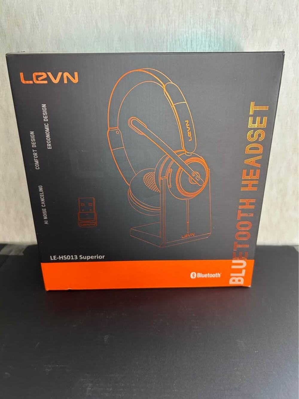 LEVN LE-HS013 Bluetooth Headset Wireless Office Call Center Headphones Mic New